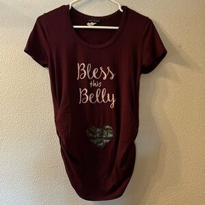 Violet & Ruby bless this belly maternity top size medium
